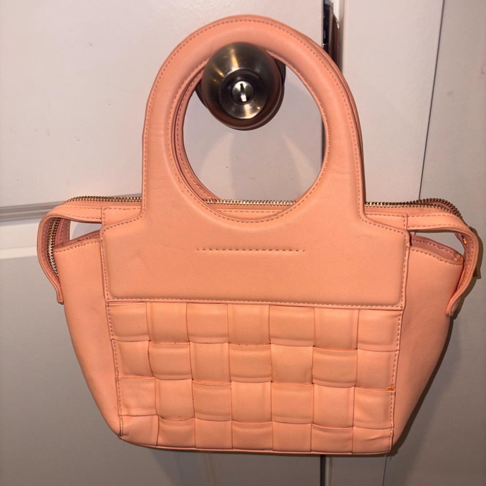 A New Day Pink Quilted Mini Bag with Round Handles
